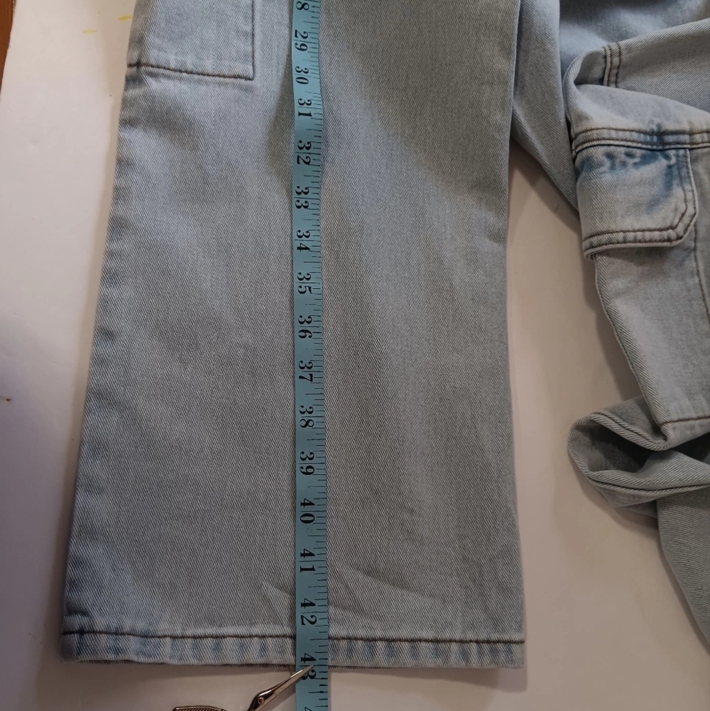 BB Jeans women's cargo pants,straight leg,Low rise,Ligh Blue,sz 9/29, Cotton. - Picture 16 of 17